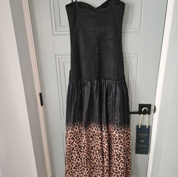Hutch Black and Brown Leopard Maxi Skirt